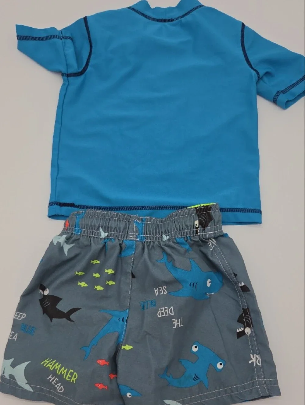 Carter's Blue Shark Snorkel Rashguard Swim Set